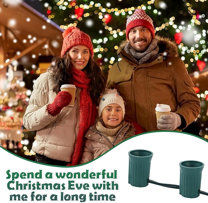 500 Ft C9/E17 Ul Listed String Light Cord Wire Spool, Christmas C9 Light Wire Stringer Strand Set for Outdoor Patio Xmas Tree Roofline, 12 Spacing, Green
