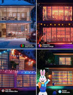20ft RGB String Lights for Porch, Waterproof LED