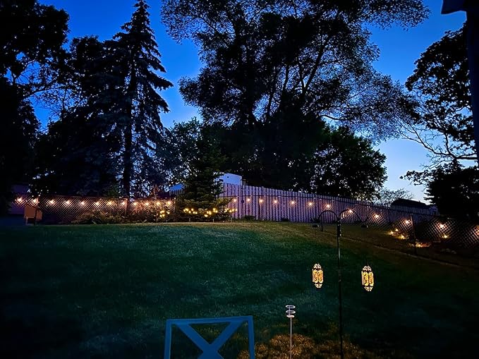 Outdoor String Lights, 48ft White Waterproof LED