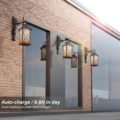 Outdoor Solar Lanterns, Waterproof Blue Jay Hanging Lantern with Flickering LED Candle, 13'' Bird Outdoor Solar Powered Lantern Decor for Porch Patio Garden Balcony Pathway, 1 Pack