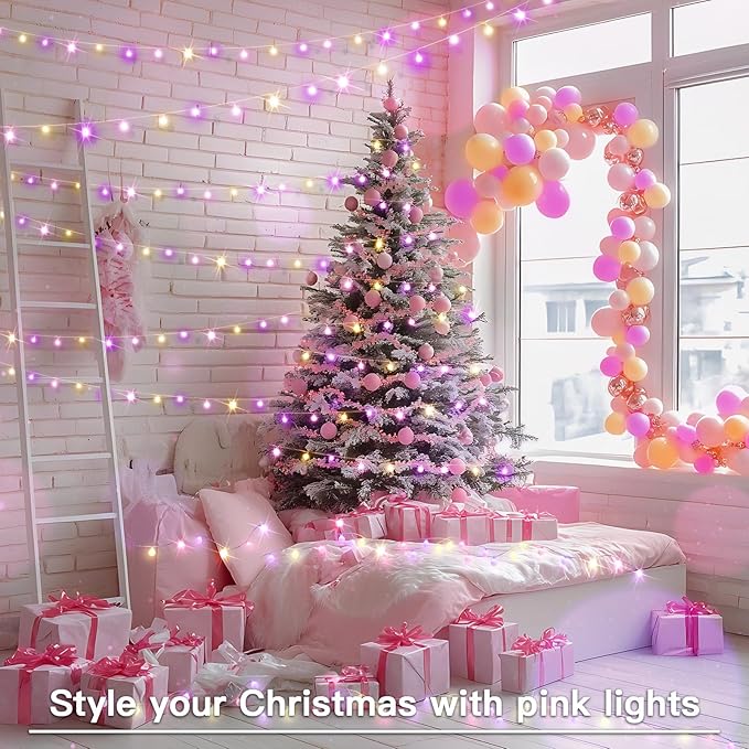 Christmas LED String Lights, Waterproof Timer Lights