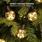 25ft Warm White String Lights for Backyard, Waterproof LED