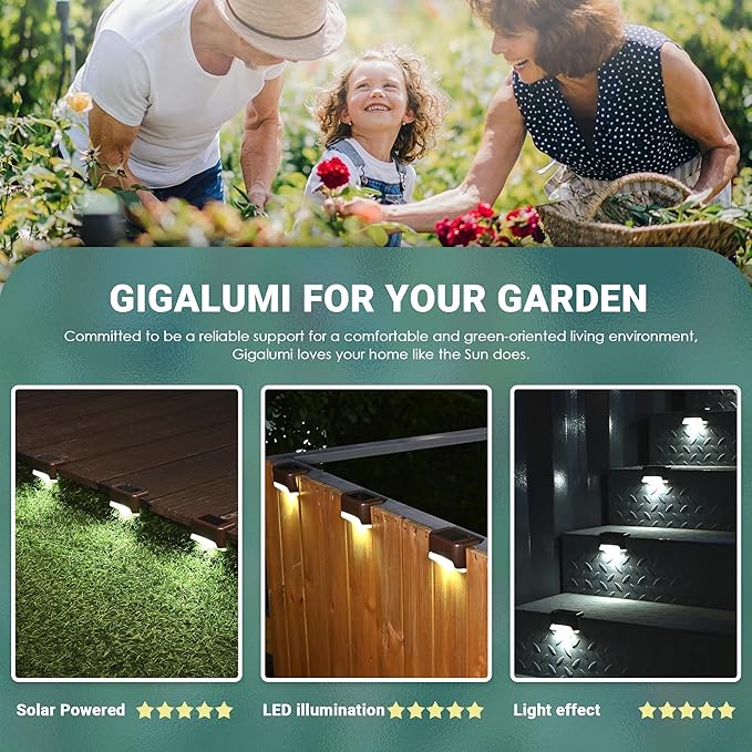 Solar Step Lights 16-Pack, Waterproof Patio