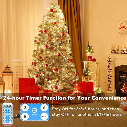 Lakumu 132FT(66*2) Rechargeable Fairy Lights Battery Operated, Twinkle Lights with Remote &Timer, Warm White LED String Lights for Bedroom Waterproof Outdoor Camping DIY Wedding Christmas Decorations
