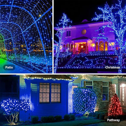 Christmas Porch String Lights, 33ft 100 LED Waterproof