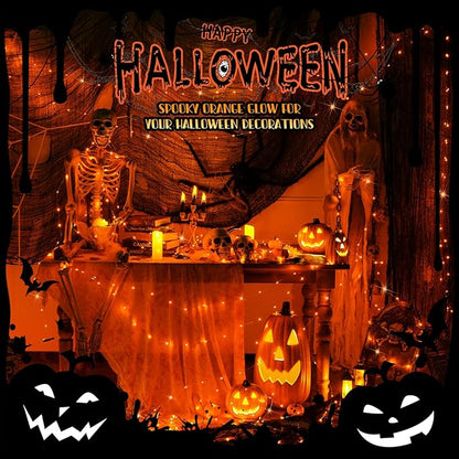 Halloween Fairy Lights 8-Pack, 16ft 50 LED Battery Twinkle Lights
