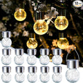 12-Pack Flower Solar Lanterns, Waterproof LED Patio Lights