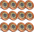 Solar Flat Disk Lights 12-Pack, Waterproof Garden