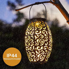 Courtyard Solar Hanging Lanterns 2-Pack, Charming Patio Decor
