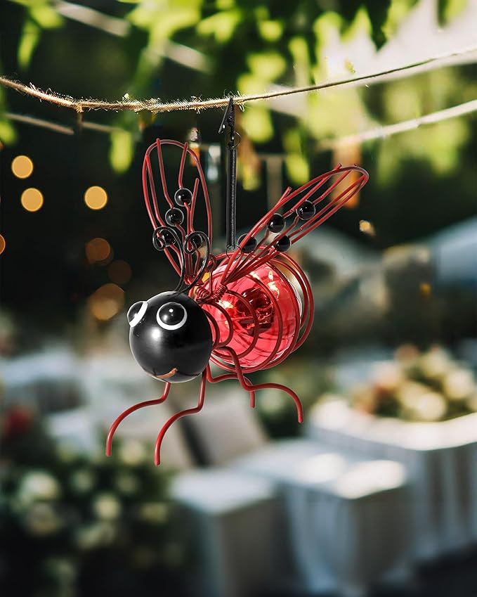 Ladybug Solar Lawn Figurine Light, Waterproof