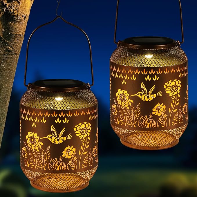 Charming Butterfly Solar Lanterns for Backyard, Waterproof LED