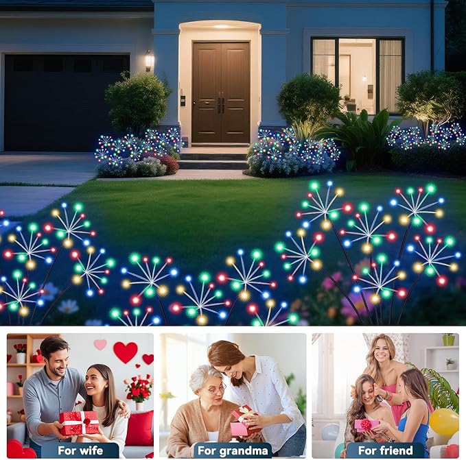 Solar Yard Path Lights 2-Pack, Waterproof