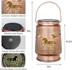 Charming Horse Solar Lanterns for Backyard, Waterproof LED
