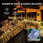 120 LED Christmas Twinkle Lights, 39ft Waterproof for Patio