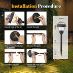 4-Pack Solar Pathway Lights, Waterproof LED Garden Lights