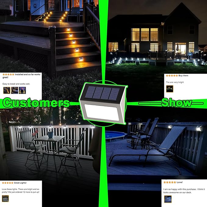 Solar Patio Lights 6-Pack, LED