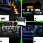 12-Pack Solar Wall Step Lights, Waterproof