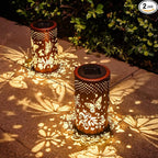Butterfly Solar Lantern Set 2-Pack, Charming Garden Lighting