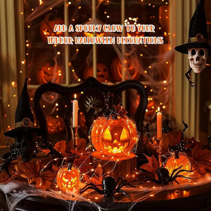 Halloween Fairy Lights 8-Pack, 16ft 50 LED Battery Twinkle Lights