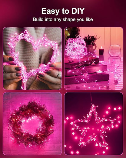 5ft Christmas LED String Lights, Waterproof Timer Lights