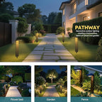 2-Pack Solar Path Lights, Outdoor Yard LED