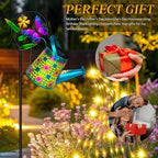 Solar Butterfly Lanterns 2-Pack, Yard Hanging LED Decor
