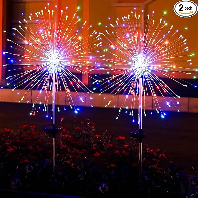 Firework Solar Lawn Figurine Light, Waterproof