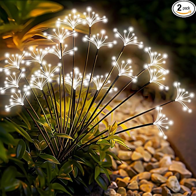 2-Pack Solar Landscape Lights for Driveway