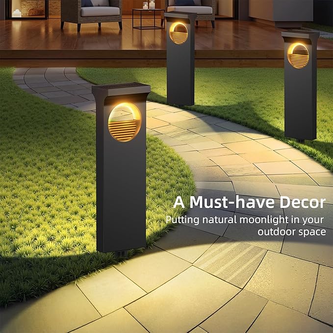 6-Pack Solar Pathway Lights, Waterproof LED Yard Lights