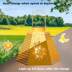 Solar Backyard Lanterns 2-Pack, Garden Hanging LED Decor