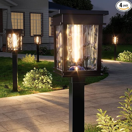 XMCOSY+ Solar Pathway Lights, 50 LM Bright Solar Lights, Garden Outdoor Waterproof Light IP65, 2-in-1 Landscape Lighting, Outdoor Light for Yard, Path, Walkway, Driveway (Warm & Cool)