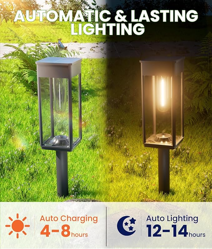Solar Pathway Lights 8-Pack, Yard LED