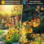 Solar Sunflower Garden Statue Light, Outdoor Decor
