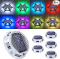 6-Pack Solar Gutter Lights, RGB Waterproof LED