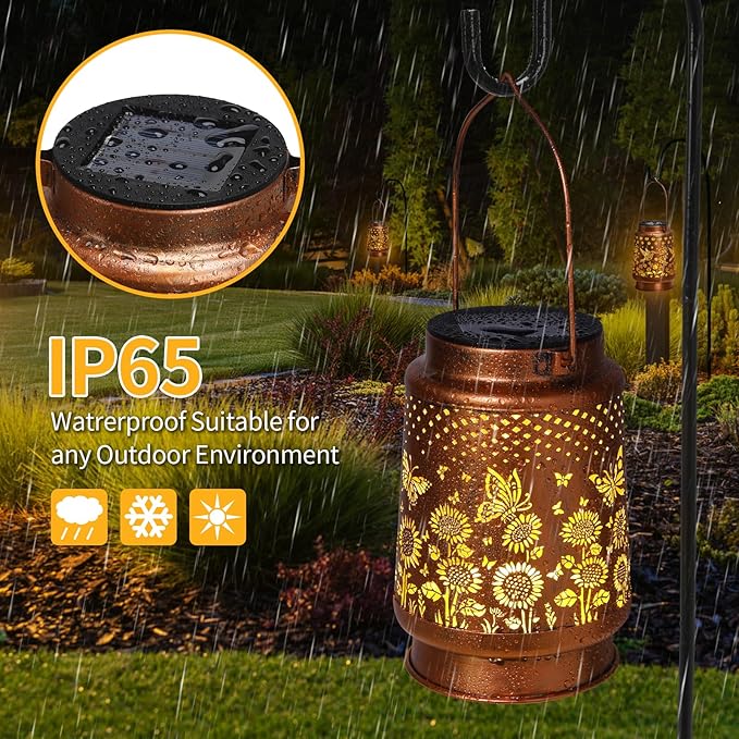 Butterfly Solar Yard Lanterns, Charming Waterproof LED