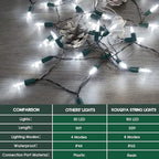 Christmas String Lights, 33ft 100 LED Waterproof Twinkle Lights
