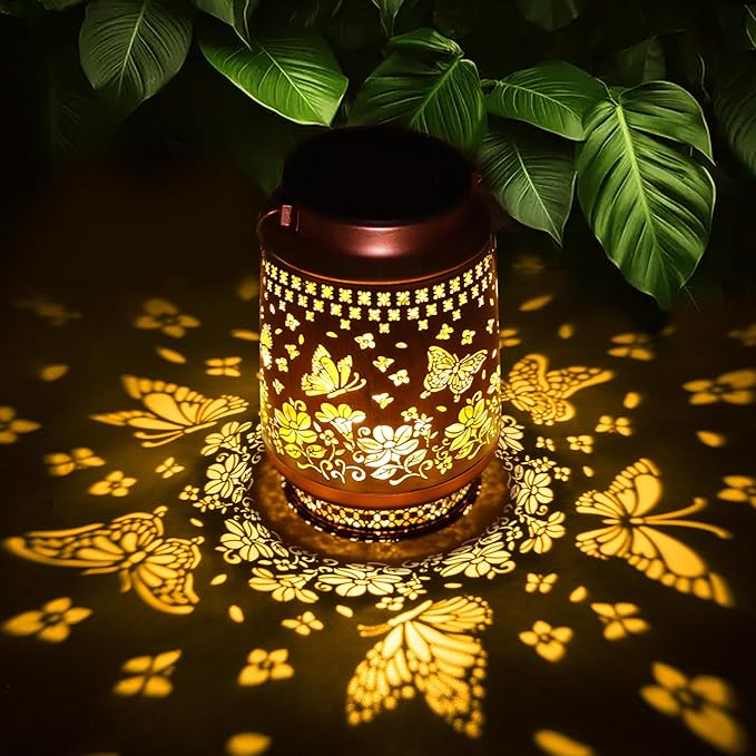 Solar Butterfly Lanterns, Porch Hanging LED Decor