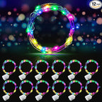 12-Pack Christmas String Lights, 20 LED Waterproof Twinkle Lights
