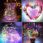 Christmas Yard String Lights 4-Pack, 16ft 50 LED Waterproof