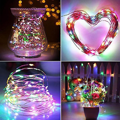 Christmas Yard String Lights 4-Pack, 16ft 50 LED Waterproof