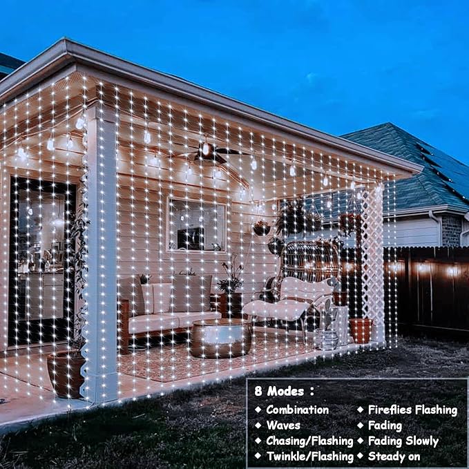 6ft LED Patio String Lights, Waterproof Outdoor