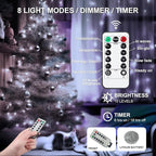 Christmas Porch String Lights, 16ft 50 LED Waterproof