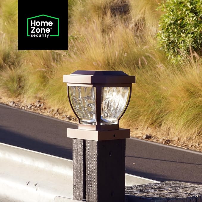 Solar Post Cap Lights, Bronze Waterproof
