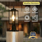 Pole Lantern with Planter, Solar Outdoor