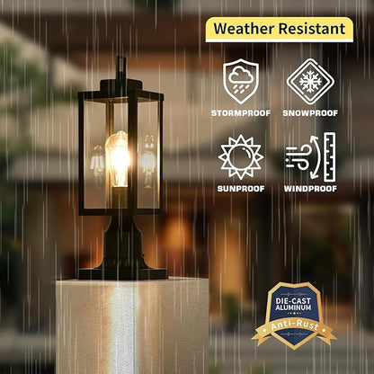 Outdoor Post Light Anti-Rust Lamp Post Lights Fixture Waterproof Exterior Lighting Lamp Post Outdoor Pole Light for Yard Pathway Driveway Fence