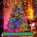 Christmas Porch String Lights 2-Pack, 33ft 100 LED Waterproof