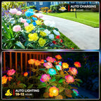 Solar Flower Garden Statue Light, Outdoor Decor