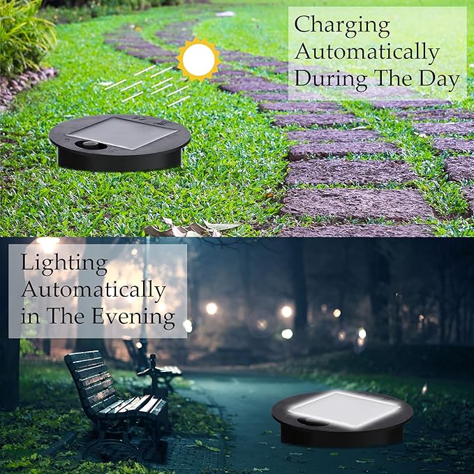 4 Pieces Replacement Solar Light Tops Outdoor Hanging Lantern Solar Light Parts Round Waterproof Decorative for Outdoor Hanging Lanterns, Warm(2.76 Inch in Diameter)