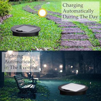 4 Pieces Replacement Solar Light Tops Outdoor Hanging Lantern Solar Light Parts Round Waterproof Decorative for Outdoor Hanging Lanterns, Warm(2.76 Inch in Diameter)