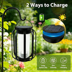 Courtyard Solar Porch Lanterns, Metal Waterproof LED
